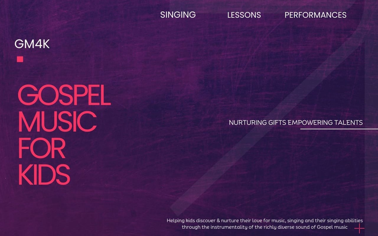 Gospel Music for Kids — GM4K. Nurturing gifts, empowering talents.